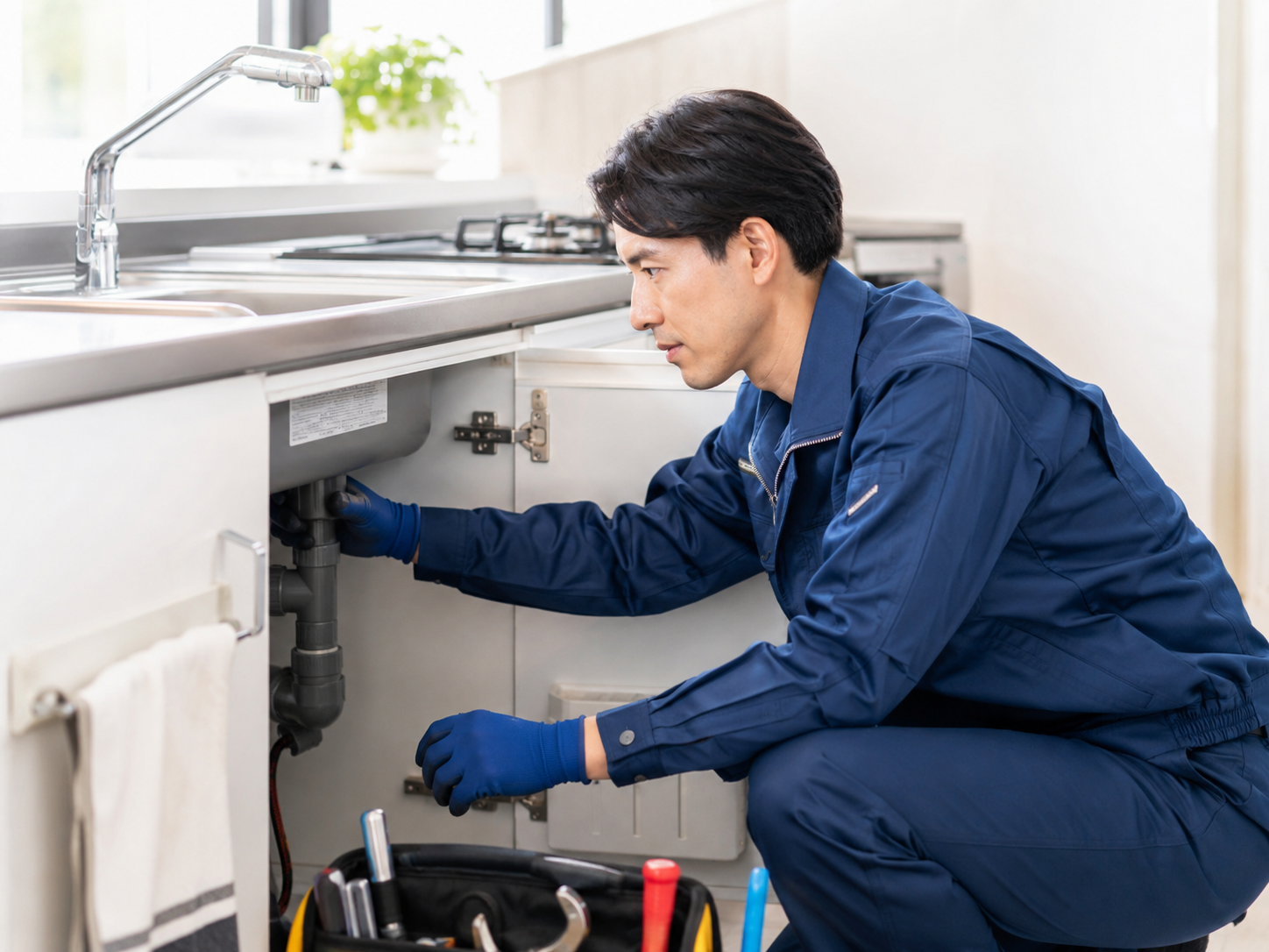 キッチン水漏れや排水つまり修理のイメージ画像