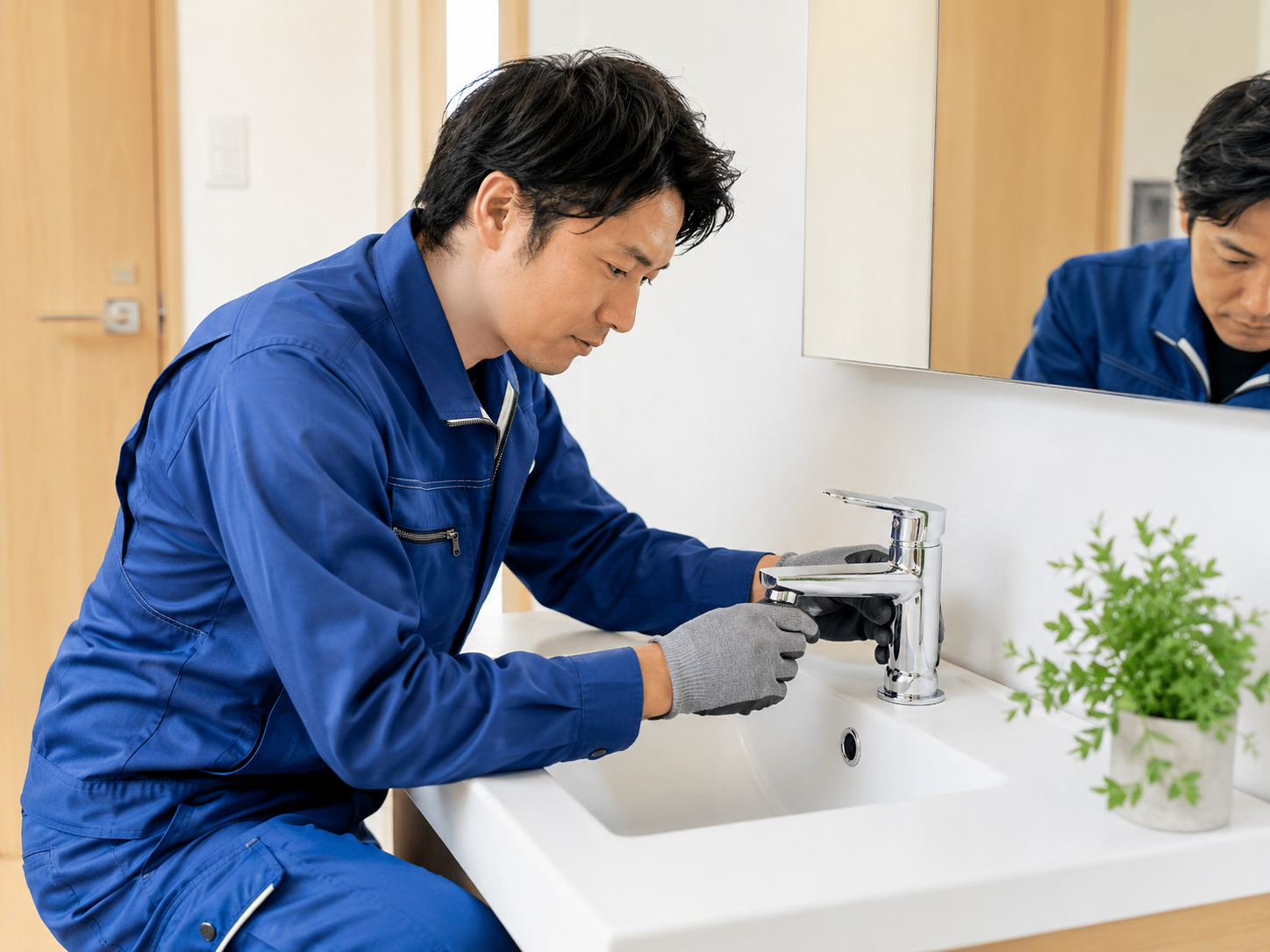 洗面所の水漏れや蛇口交換のイメージ画像